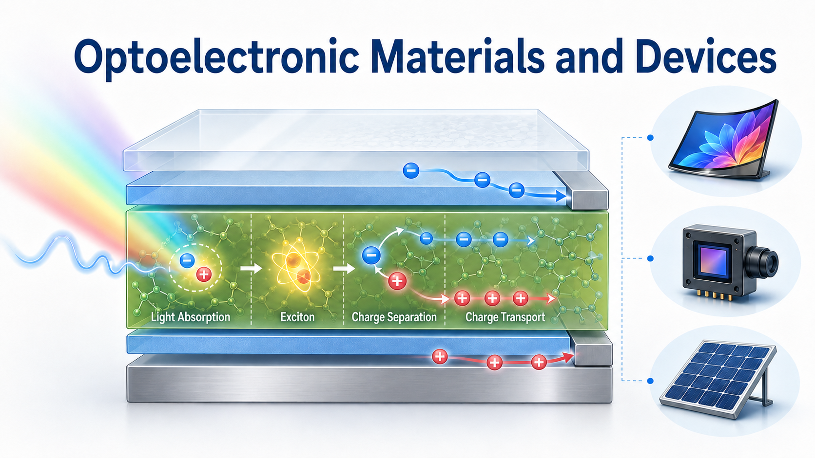 Organic optoelectronic thin-film device schematic